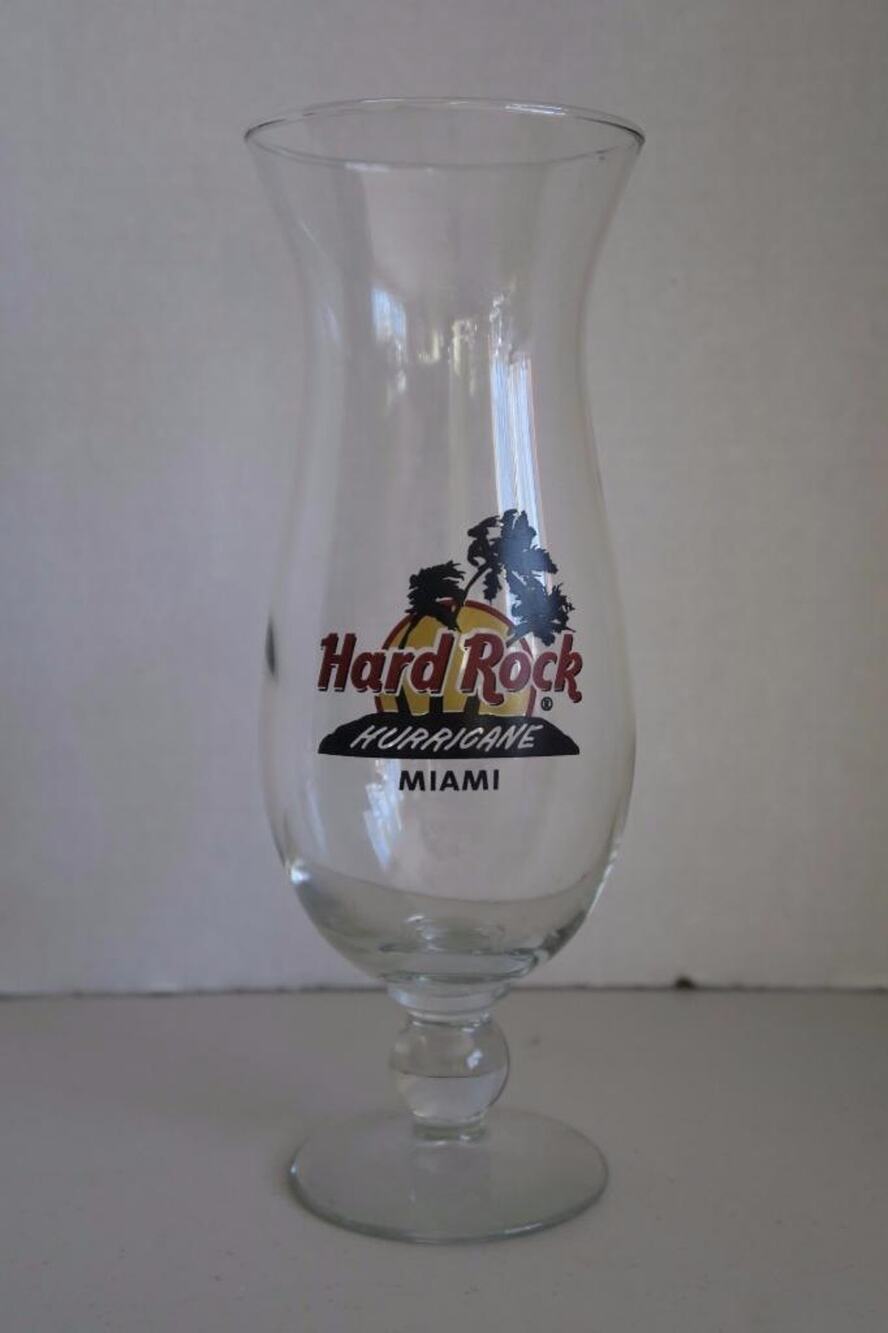 Hard Rock Cafe Miami Hurricane Beer Tall Glass -121627